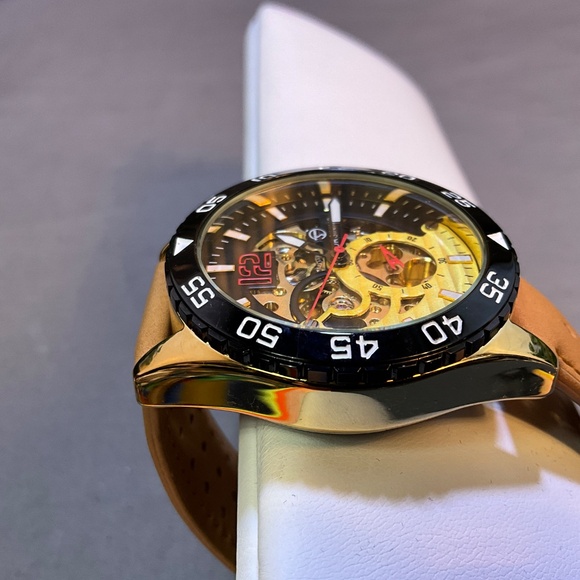 FORSINING Men's Stainless Steel Automatic Mechanical Watch 3ATM - Picture 3 of 6